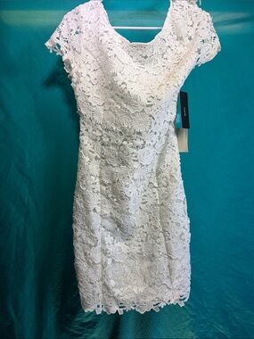 Lulu's White Floral Lace Midi Dress